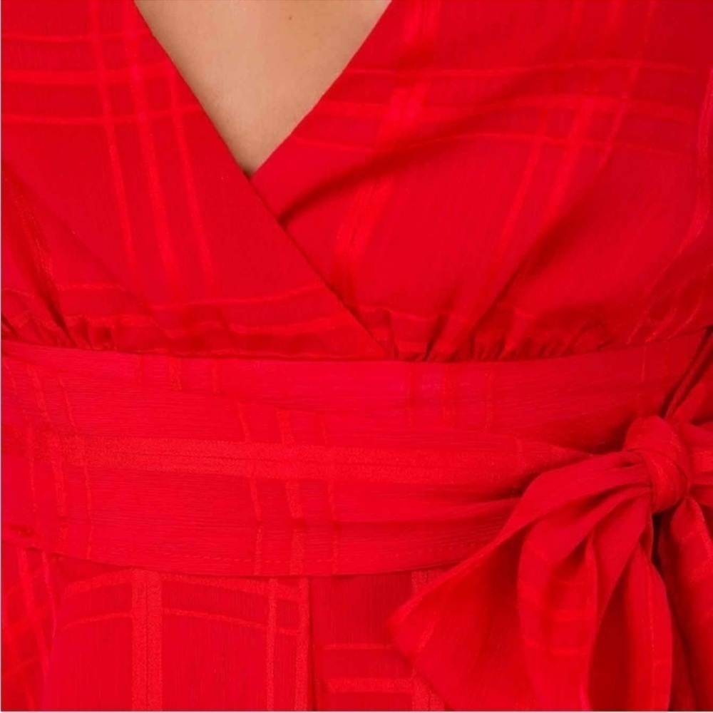 Princess Polly Theodora Romper in Red Tie Ruffle Flowy Size 4 - Picture 6 of 9